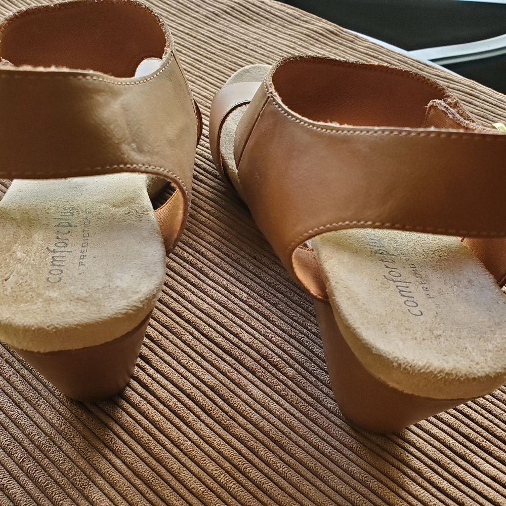 Comfortview Predictions Women's Wedge heel open toe ankle strap sandals 10W - Picture 6 of 13